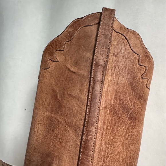 Women’s Lucchese Classics Boots size 6 Distressed Tan Brown Leather Handmade USA - Picture 13 of 15